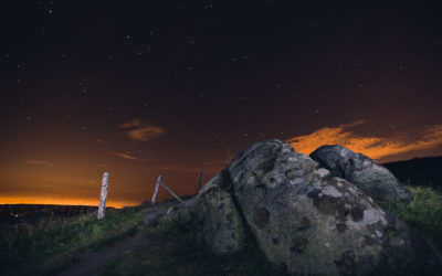 Top of the mountain of the Hope Valley located in Peak District