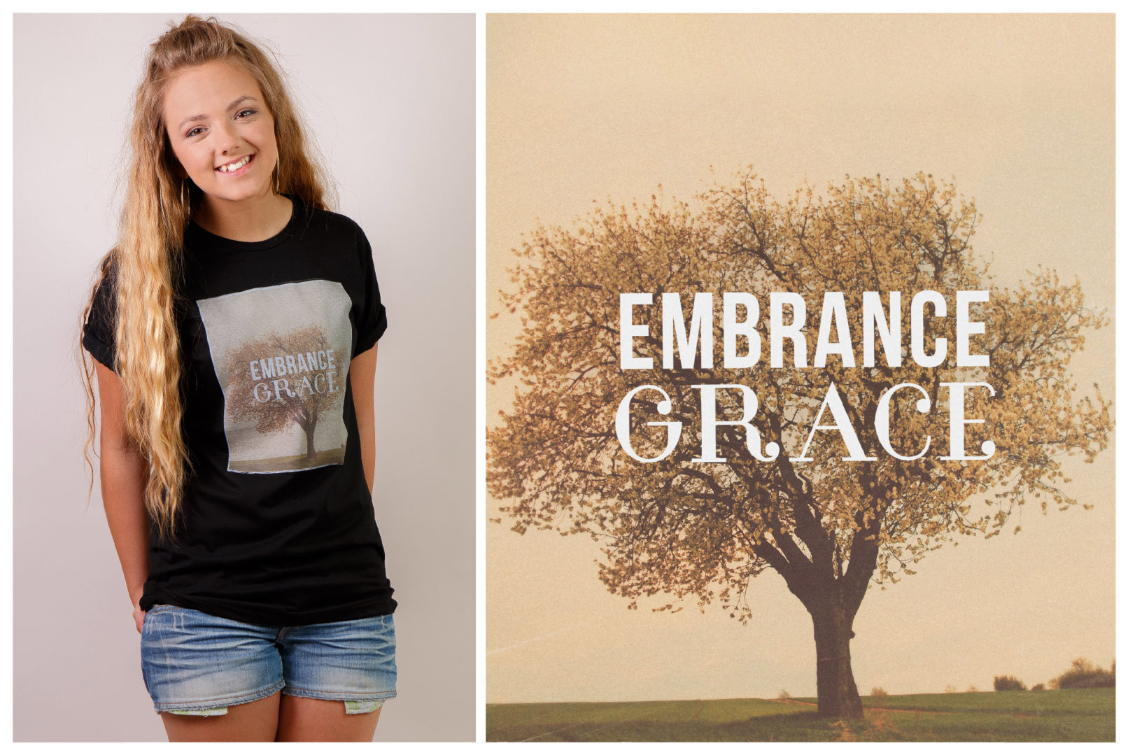 TheOne - preview of design and final product of "Embrance grace"